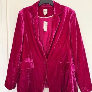 Maeve Fuchsia Velvet Blazer - *NWT*